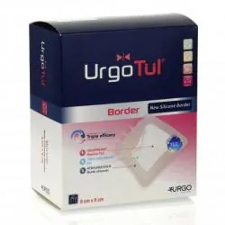 URGO Urgotul border 8 X 8cm (compresse 4,5 X 4,5cm) boîte de 16 pansements