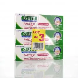 GUM PAROEX gel dentifrice lot de 3 x 75ml
