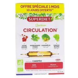 SUPERDIET Quatuor circulation Bio boîte de 30 ampoules
