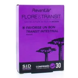 SID NUTRITION PreventLife Flore&Transit boîte de 30comprimés