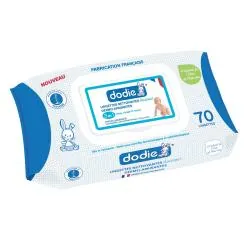 DODIE Hygiène et Soin - Lingettes nettoyantes en fibres biodégradables x70