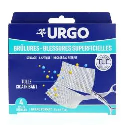 URGO Brûlures blessures superficielles boîte de 4 - 8x8xm