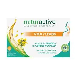 NATURACTIVE Voxyltabs arômes Miel et Mûre sans sucre boîte de 24 pastilles