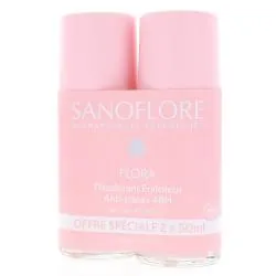 SANOFLORE déodorant bio roll on 50ml Flora lot de 2 roll'ons x 50ml