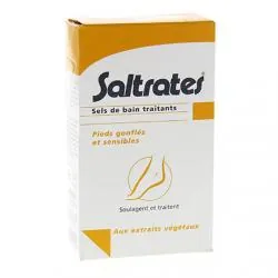 SALTRATES Sels de bain traitants pieds boite de 10 sachets