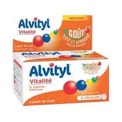 ALVITYL Vitalité - Comprimés à croquer goût fraise boîte de 30 comprimés