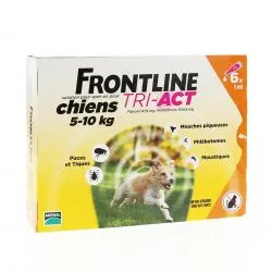 FRONTLINE Tri-act  anti parasitaire chiens 5 - 10kg pipettes 6x1ml
