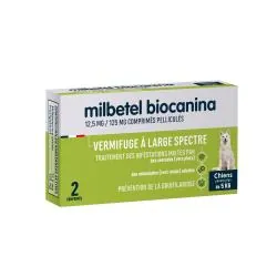 BIOCANINA Vermifuge - Milbetel chien comprimés pelliculésx2