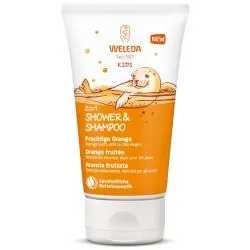 WELEDA Kids Shower & Shampoo orange fruitée tube 150ml