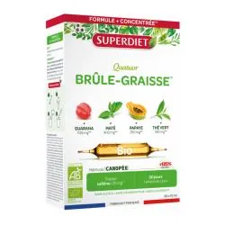 SUPERDIET Quatuor brule graisse bio 20 ampoules de 10ml boîte de 20 ampoules