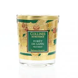 COLLINES DE PROVENCE Bougie Parfumée Spéciale Noël parfum Forêt de Sapin 180g