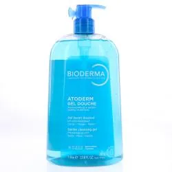 BIODERMA Atoderm - Gel douche lavant doux hydratant corps sans savon flacon pompe 1l