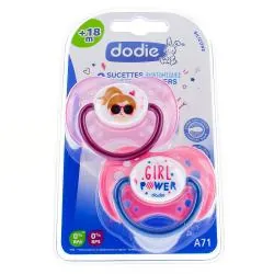 DODIE Sucettes anatomiques silicone x 2 +18 mois REF A71