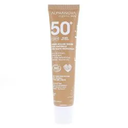 ALPHANOVA Organic Sun - Crème teintée dorée bio SPF50+ tube 40g