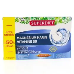 SUPERDIET Magnésium marin vitamine B 30 ampoules