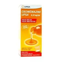 OXOMEMAZINE UPSA 0.33mg/ml sirop toux sèche sans sucre flacon 125ml