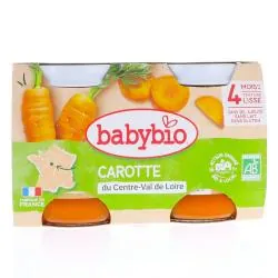 BABYBIO Légumes - Petits pots carotte dès 4 mois 2x130g