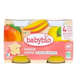 BABYBIO Fruits - Petits pots Pomme / Mangue dès 4 mois 2x130g