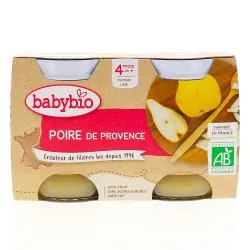 BABYBIO Fruits - Petits pots de poire dès 4 mois 2x130g