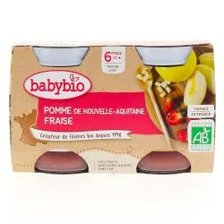 BABYBIO Fruits - Petits pots Pomme / Fraise dès 6 mois 2x130g