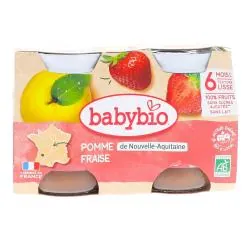 BABYBIO Fruits - Petits pots Pomme / Fraise dès 6 mois 2x130g