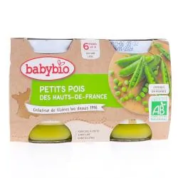 BABYBIO Légumes - Petits pots Petits pois dès 6 mois 2x130g