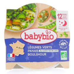 BABYBIO Repas du Soir - Petit plat Légumes verts, panais, boulghour 230g dès 12 mois