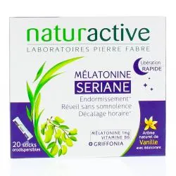 NATURACTIVE Seriane mélatonine 20 sticks orodispersibles