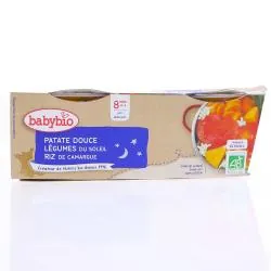 BABYBIO Repas du Soir - Patate douce Legumes du soleil pot 200gx2