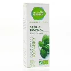 PHARMASCIENCE Huile essentielle de basilic Tropical bio flacon 10 ml