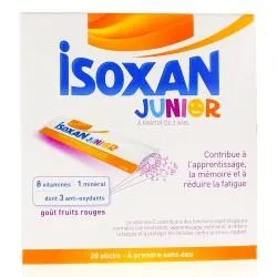 ISOXAN Junior gout fruit rouges 20 stick