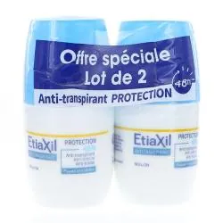ETIAXIL Déodorant anti-transpirant 48h lot de 2 roll on 50ml