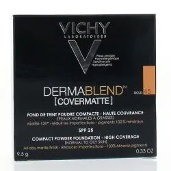 VICHY Dermablend (covermatte) fond de teint poudre compacte poudrier 9.5g teinte gold n°45