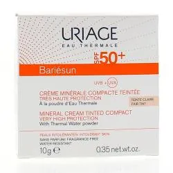 URIAGE Bariésun crème minérale compacte teinte claire SPF 50 peaux intolérantes 10g