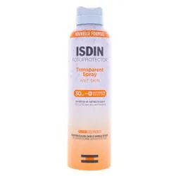 ISDIN Fotoprotector transparent spray wet skin SPF30 peaux atopiques spray 250ml