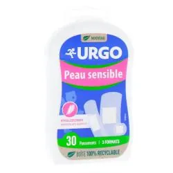 URGO Peau sensible hypoallergénique 30 pansements 3 formats