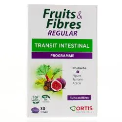 ORTIS Fruits & Fibres regulat transit intestinal programme boîte de 30 comprimés