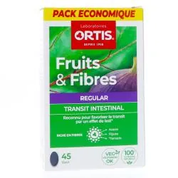 ORTIS Fruits & Fibres regulat transit intestinal programme boîte de 45 comprimés