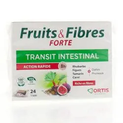 ORTIS Fruits & Fibres forte transit intestinal action rapide boîte de 24 cubes