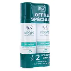 ROC Keops Déodorant spray sec 2*150 ml