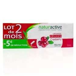NATURACTIVE Confort Urinaire Entretien Urisanol lot de 2 boîtes de 30 gélules