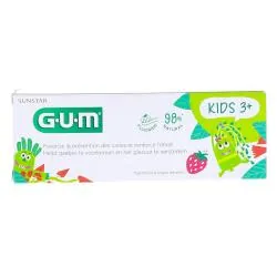 GUM Kids dentifrice fluoré goût fraise 3ans+ tube 50ml