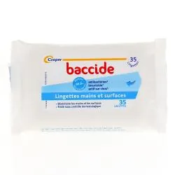 COOPER Baccide lingettes mains et surfaces 35 lingettes