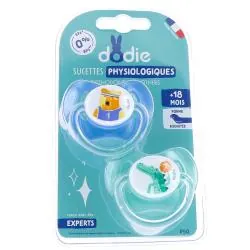 DODIE Duo Sucettes +18 mois physiologiques silicone garçon