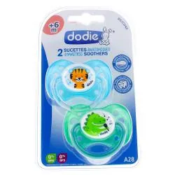 DODIE Duo Sucettes +6 mois anatomiques silicone musique REF A28