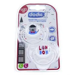 DODIE Sucettes anatomiques Londres silicone x 2 +18 mois REF A90
