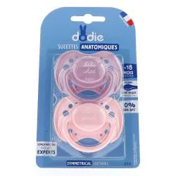 DODIE Sucettes anatomiques silicone x 2 +18 mois