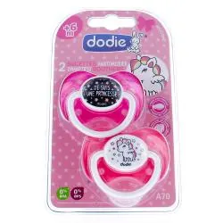 DODIE Sucettes +6 mois anatomiques Licorne silicone x2 REF A70