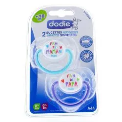 DODIE Duo Sucettes +18 mois anatomiques silicone fan REF A44