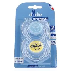 DODIE Duo Sucettes +18 mois anatomiques silicone fan REF A44